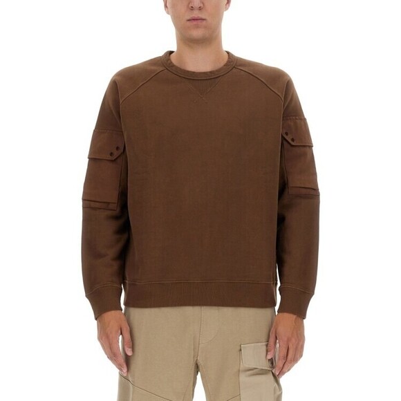 Ten C Regular Fit Brown Sweatshirt With Logo - NWT
